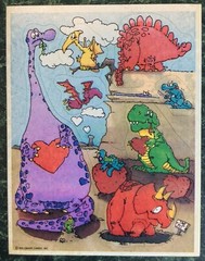 Vintage HALLMARK Sticker Sheet DINOS DINOSAUR PREHISTORIC CREATURES Retired