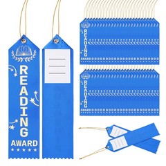 50 PCS Reading Award Ribbons 8 x 2 Inches Bulk Event Card Rope Achievement