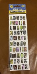 Alphabet Stickers Autocollants – Puffy Animal Patterns – Multi Colors – 52 Count