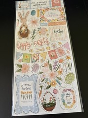 Easter Spring Scrapbook Sticker Chipboard Embellishments Mixed Brands Lot Of 5