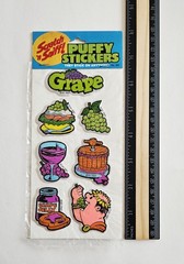 Vtg 80s Scratch N Sniff Puffy Stickers LOT Gordy Strawberry Banana Grape Orange