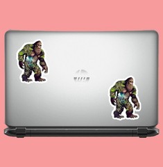 Vinyl Sticker Waterproof BIGFOOT YOWIE FOREST BUSHWALKING LEGEND GIFT X4