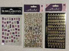 ABC/123 Lot 43 FULL SHEETS Stickers 14 Different Colors Scrapbook Craft Kids NEW