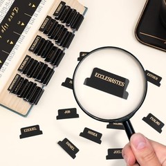 Bible Tabs Laminated Gold Foil Index Labels 105 Count Black Easy Navigation Set