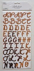 Rose Gold Metallic Alphabet Letters Numbers Scrapbook Stickers The Paper Studio