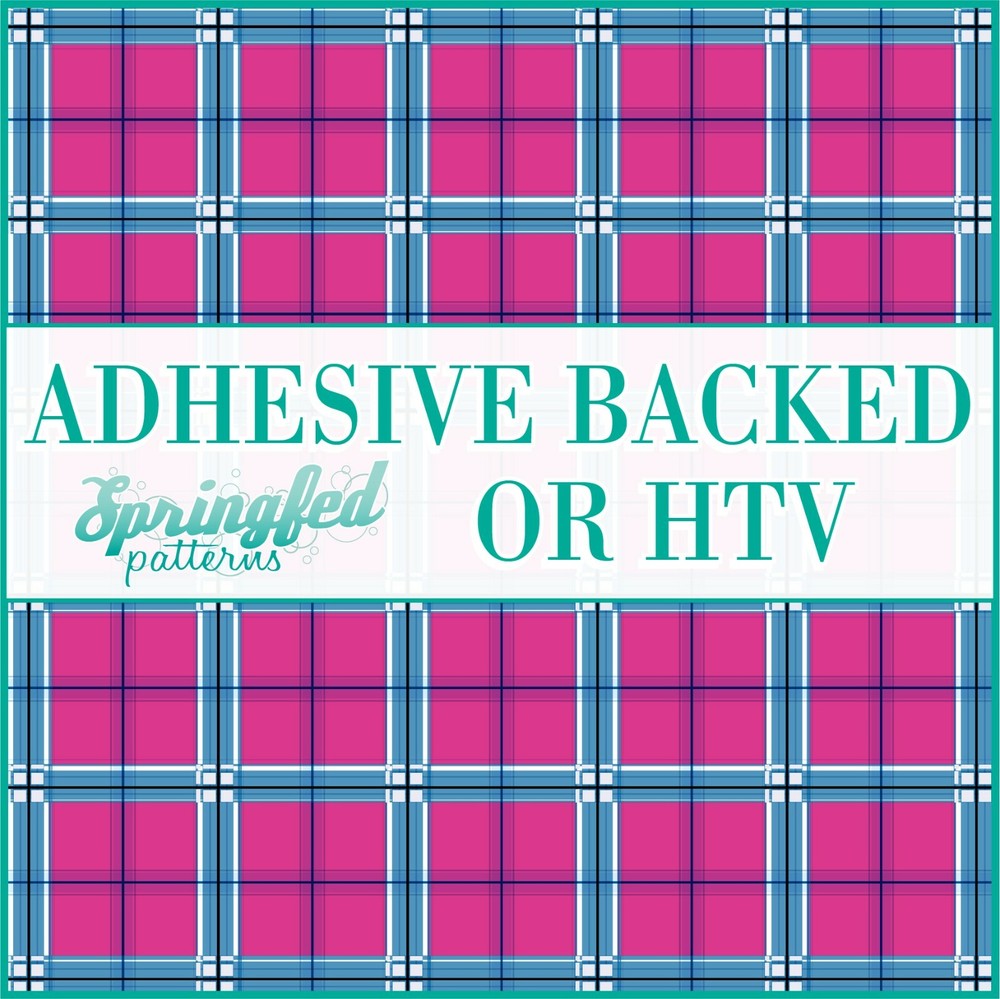 PRINCESS PLAID Pattern #2 Adhesive Vinyl or HTV Heat Transfer Vinyl Tartan Print