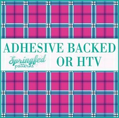 PRINCESS PLAID Pattern #2 Adhesive Vinyl or HTV Heat Transfer Vinyl Tartan Print