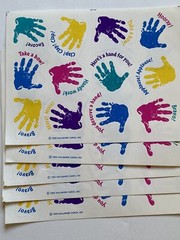 Hand Cut Out Assorted Colors(39) + Hallmark Hand Stickers(60) Back 2 School!!!