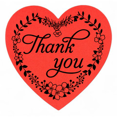 50pcs Thank You Stickers Heart Shape 2 Inch Labels for Packaging & Gifts