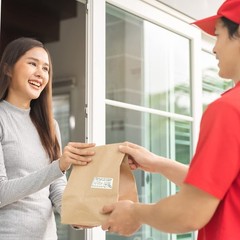 Thank You for Your Order 5 Star Food Delivery Labels 1.5 x 2.5 Inch 100 Total…