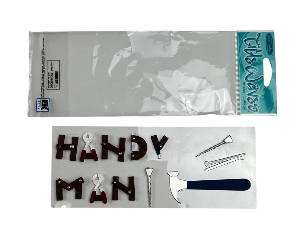Vintage Jolees Boutique Title Waves Handyman Sticker Title Scrapbooking Read