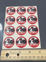 Vintage 1980’s TREND SCRATCH N SNIFF STICKERS Motorcycle GO FOR IT 1 Sheet Rare