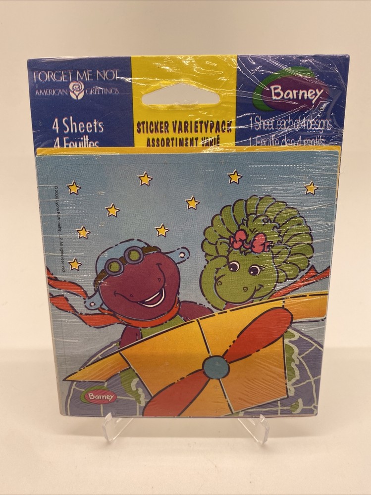 Barney Sealed Stickers American Greetings Sealed x4 Sheets Lyons