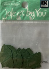 GREEN DARK ROSE LEAF Die-cut Embellishment(20pc)Jolees•Flower•Garden•Long Stem