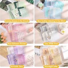 156 Sheets Textured Scrapbook Paper and Mesh Fabric Assorted Set, Sublaga 6 Pack