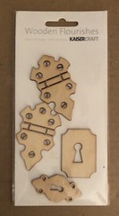 NEW Kaisercraft Wooden Flourishes~ Locks and Hinges~ Plywood Embellishments