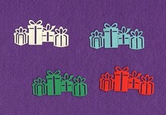 PRESENTS christmas birthday die cuts scrapbook cards