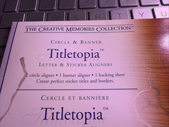 Creative Memories Titletopia Circle & Banner Letter & Sticker Aligner for Titles