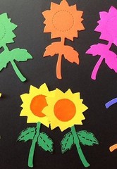 SUNFLOWER Die-Cuts(6pc)Approx:3.5″x 1.5″Garden•Seeds•Flowers•Summertime •Sun•••