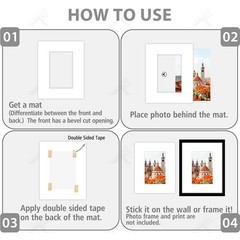 , 10 Pack Acid Free 8X10 White Picture Frame Mats with White Core Bevel Cut f…