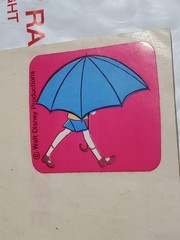 2 Lot Super Early Rare Vintage Disney Winnie The Pooh & Mary Poppins Stickers