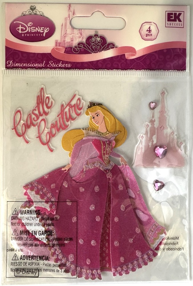 Disney Princess SLEEPING BEAUTY, Aurora Scrapbooking Sticker CASTLE COUTURE