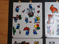 Vintage 1980s Stickers Prism Sparkle Unicorn Butterfly Rainbow Animal 12 Sheets