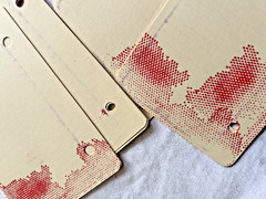 SET OF 12 – Stamped Punched Junk Journal Manila Mixed Media Paper Craft Ephemera