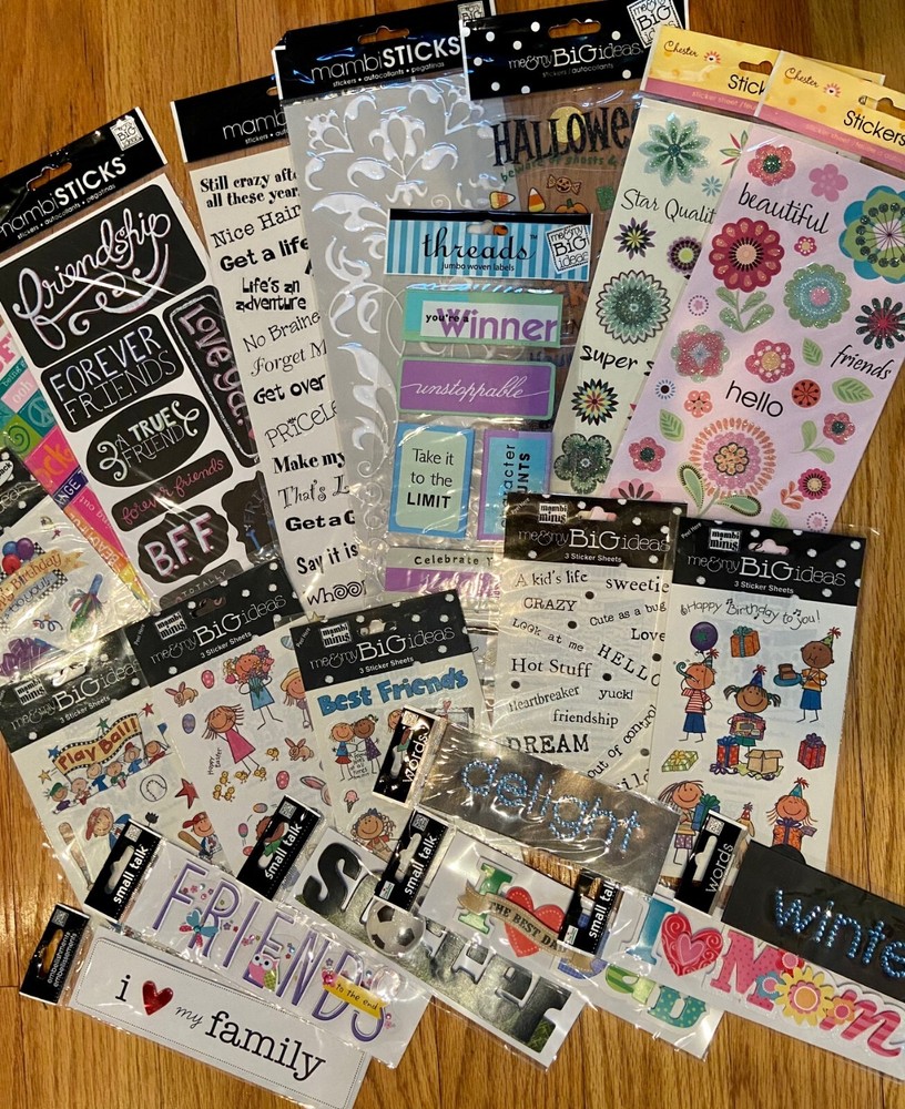 *WHOLE LISTING REDUCED Me & My Big Ideas MAMBI Stickers YOU CHOOSE Ships Free!