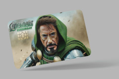 DOOMSDAY , 2 pc credit card skin & DEBIT CARD,TROLLEY & GYM,stickers
