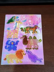Sandylion Mother of Pearl Mini Maxi TROPICAL ANIMALS elephant giraffe monkey