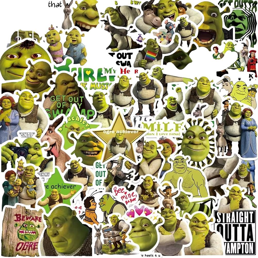 Shrek Cartoon Assorted Themed 50pc Sticker Set