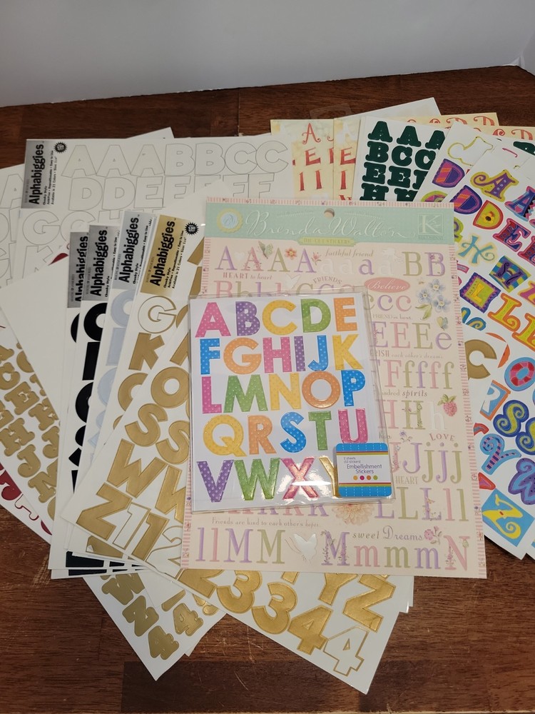 LOT of Alphabet Sticker Letters Mix Crafting Scrapbook Cardmaking Junk Journal