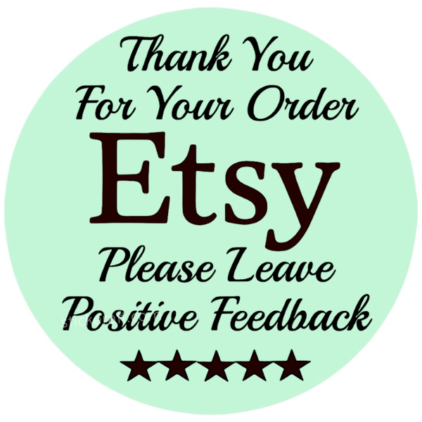 2″ Thank You For Your ETSY Purchase Labels / Stickers / 15 colors to choose from
