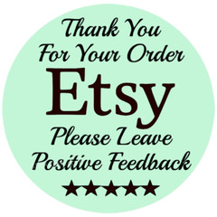 2″ Thank You For Your ETSY Purchase Labels / Stickers / 15 colors to choose from