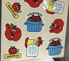 Rare Vintage Food Smell Stickers Scratch N And Sniff Teacher Apple Apples Basket
