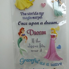 EK Success-Disney Princess Phrases-21 Stickers-Brand New-Cinderella,Belle, etc.