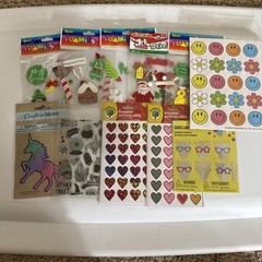 Glass Stickers Craft Assorted Lot 10 Pages Over 120 Stickers L21