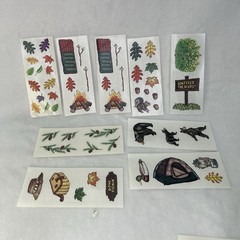 Vtg Creative Memories Sticker Lot School Camping Fall Valentines 40+ Sheets