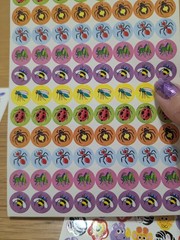 3 Sheets Trend Sparkle Stickers Beaming Bugs Vintage, Zoo Animals Wee