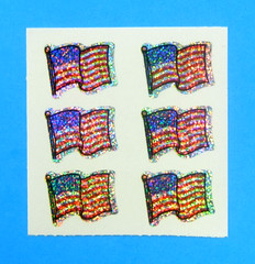 Prismatic American U.S. Flags Carson Dellosa Sticker Mod Sheet 2″x2″