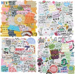 200pcs Waterproof Motivational Stickers – Perfect for Water Bottles & Laptops