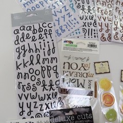 Scrapbook lot Of Sickers Letters Various Brands Trees Snowflake Flowers Crafts