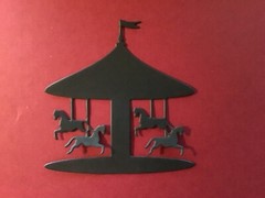 4 Horses Carousel Die Cut Embellishments 6 Pcs 2-5/8″ x 2-1/2″ Scrapbook Cards