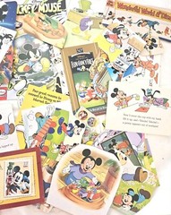 Disneys Mickey Mouse & Pluto Ephemera 100+ Pc Paper Journals Scrapbooks