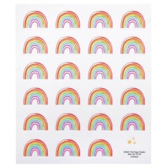 2 Sheets Watercolor Rainbow Stickers Papercraft Planner Supply Scrapbook