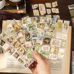 164 Vintage Postage Stamp Stickers for Junk Journal Scrapbook, Journaling Scrapb