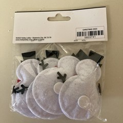 Christmas Paper Crafts Snowmen. Pack Of 4 Felt Snowman Stickers. New.
