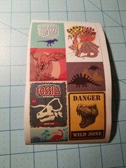 Scrapbooking Set Of 8 Dinosaur & Letter Sticker Sheets, Brand New, Free Shipping