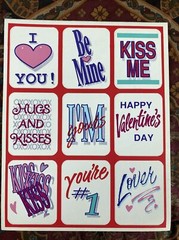 SANGAMON Valentines Day STICKERS 1 Sticker SHEET Vintage 1990